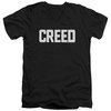 Creed Slim Fit V-Neck Shirt Cracked Logo Poster Black T-Shirt