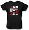 Criminal Minds Ladies T-shirt Character Boxes TV Show Black Tee Shirt