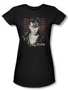 Cry Baby Juniors T-shirt Movie Drapes &amp; Squares Black Tee Shirt