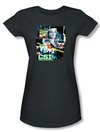 CSI Juniors T-shirt Evidence Collage Girly Charcoal Tee