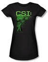 CSI Shirt Crime Scene Investigation Juniors Black Tee