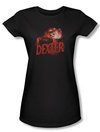 Dexter Juniors Shirt Drawing Black T-shirt Tee