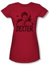 Dexter Juniors Shirt Splatter Red T-shirt Tee