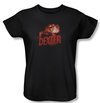 Dexter Ladies Shirt Drawing Black T-Shirt Tee