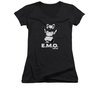 Eureka Shirt Juniors V Neck E.M.O. Black T-Shirt