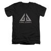 Eureka Shirt Slim Fit V-Neck Global Dynamics Logo Black T-Shirt