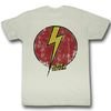 Flash Gordon Shirt Flash Bolt Adult Dirty White Tee T-Shirt