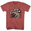 Flash Gordon Shirt Map of Mongo Red Heather T-Shirt