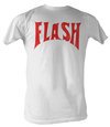 Flash Gordon T-Shirt - Flash Logo Front Only Adult White Tee Shirt