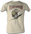 Flash Gordon T-Shirt - Flash Rocket Adult Gray Tee Shirt