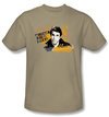 Fonzie T-shirt - Happy Days Chicks Ride Free Adult Sand Tee