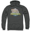 Fraggle Rock Hoodie Circle Logo Charcoal Sweatshirt Hoody