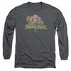 Fraggle Rock Long Sleeve Shirt Circle Logo Charcoal Tee T-Shirt