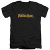 Fraggle Rock Slim Fit V-Neck Shirt Logo Black T-Shirt