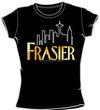 Frasier Funny FRASIER LOGO Fitted Juniors Size Black T-shirt