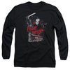 Friday the 13th Long Sleeve Shirt Jason Attacks Cabin Black Tee T-Shirt