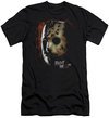 Friday the 13th Slim Fit Shirt Jason Voorhees Mask Black T-Shirt