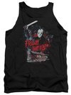 Friday the 13th Tank Top Jason Attacks Cabin Black Tanktop