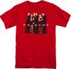 Friends TV Show Cast in Black Adult T-shirt - Red