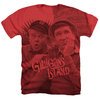 Gilligan&#039;s Island Gilligan and The Skipper Adult T-shirt - Red