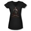 Gladiator Shirt Juniors V Neck Helmet Black Tee T-Shirt