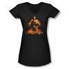 Gladiator Shirt Juniors V Neck My Name Is Black Tee T-Shirt