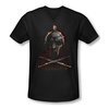 Gladiator Shirt Slim Fit V Neck Helmet Black Tee T-Shirt