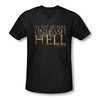 Gladiator Shirt Slim Fit V Neck Unleash Hell Black Tee T-Shirt