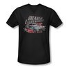 Grease Shirt Slim Fit V Neck Greased Lightening Black Tee T-Shirt