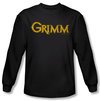 Grimm Shirt Gold Logo Long Sleeve Black Tee T-Shirt