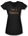 Grimm Shirt Juniors V Neck I&#039;m A Grimm Black Tee T-Shirt