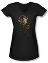 Grimm Shirt Juniors V Neck Murcielago Black Tee T-Shirt