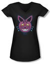 Grimm Shirt Juniors V Neck Retchid Kat Black Tee T-Shirt