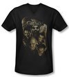 Grimm Shirt Slim Fit V Neck Wesen Black Tee T-Shirt