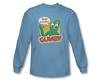 Gumby Shirt Flexible Long Sleeve Carolina Blue Tee T-Shirt