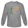 Gumby Shirt Gums Up Long Sleeve Silver Tee T-Shirt