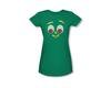 Gumby Shirt Juniors Face Kelly Green T-Shirt