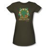 Gumby Shirt Juniors Kiss Me Olive Green T-Shirt