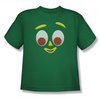 Gumby Shirt Kids Face Kelly Green T-Shirt