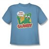 Gumby Shirt Kids Flexible Carolina Blue T-Shirt