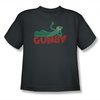 Gumby Shirt Kids Logo Charcoal T-Shirt