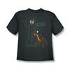 Gumby Shirt Kids Outlines Charcoal T-Shirt