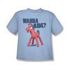 Gumby Shirt Kids Wanna Ride Light Blue T-Shirt