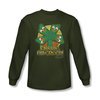 Gumby Shirt Kiss Me Long Sleeve Olive Green Tee T-Shirt