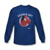 Gumby Shirt Saddle Up Long Sleeve Royal Blue Tee T-Shirt