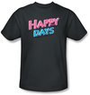 Happy Days Kids T-shirt - Happy Days Logo Youth Charcoal Tee Shirt