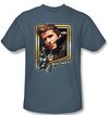 Happy Days Kids T-shirt - The Fonz Youth  Slate Blue Tee Shirt