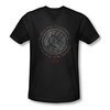 Hellboy II The Golden Army Shirt Slim Fit V Neck Bprd Stone Black Tee T-Shirt