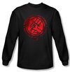 Hellboy II The Golden Army T-shirt BPRD Logo Black Long Sleeve Shirt