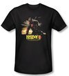 Hellboy II The Golden Army T-shirt Poster Art Black Slim Fit Shirt